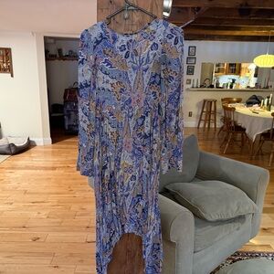 Zara Asymm Dress with Bubble Sleeves